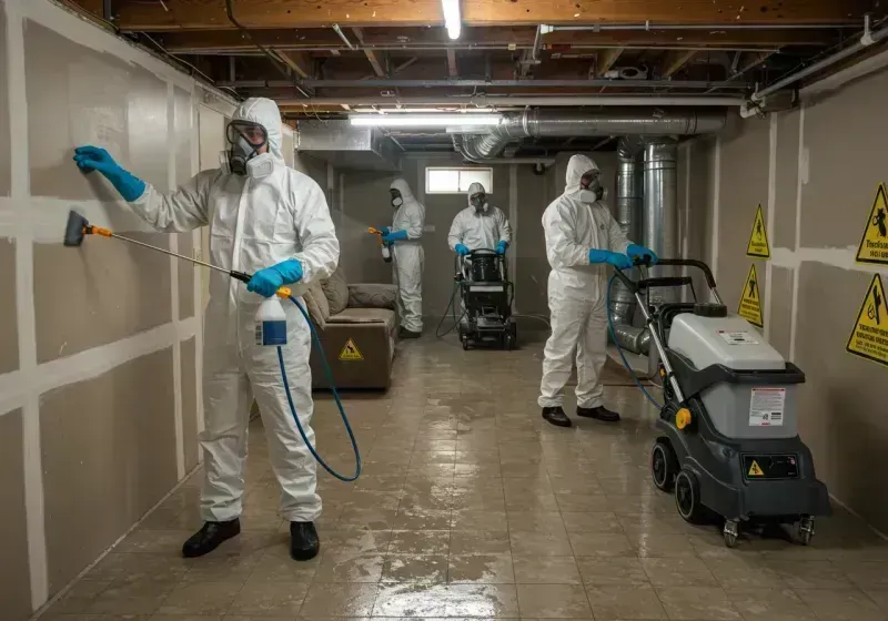 Basement Moisture Removal and Structural Drying process in Las Piedras Municipio, PR